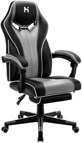 Chaise Gaming Avec Repose-Pieds - Noir Et Blanc | Siège Bureau Ergonomique Inclinable