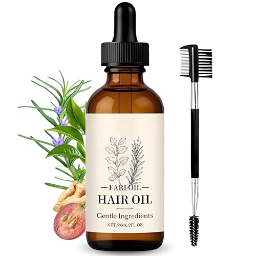Fari Oil, Hair Growth Oil Organic, Botanical Scalp Oil with Herbal Infusion, Plant-Based Formula for Dry Scalp & Edges, Lightweight Daily Nourishment for All Hair Types – 2oz (1PCS)