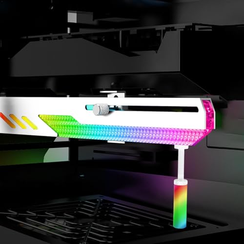 Bexdug Soporte para tarjetas gráficas de computadora, 5 V, 3 pines, ARGB, soporte antihundimiento, altura ajustable, soporte antihundimiento, aleación de aluminio con luces LED para PC Helper - imagen 2