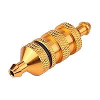 VGEBY1 RC Öl Kraftstofffilter, Aluminiumöl Nitro Kraftstofffilter Fit für 1/8 1/10 RC Crawler Auto Upgrade Teile(Gold)