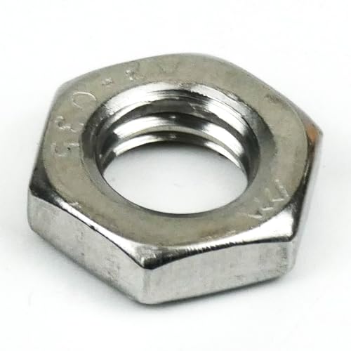 DAUMLINK® Tuerca baja DIN 439 – Tuerca hexagonal fina forma B con chaflán | Acero inoxidable A2 (V2A) | Fijación compacta y precisa | 25 piezas – varias medidas (M8)