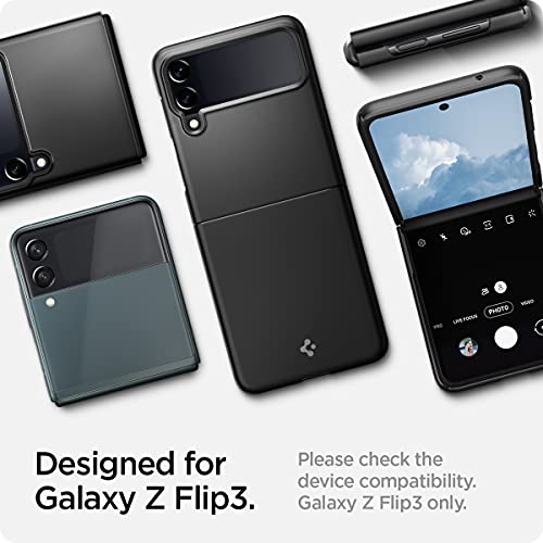 Image of Spigen Air Skin Back Cover Case for Samsung Galaxy Z Flip 3 (Poly Carbonate | Black)