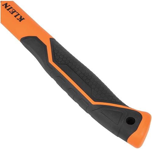 Miniatura 8 de Klein Tools H80332 - Martillo de pelota, cabeza de 32 onzas, mango antideslizante de fibra de vidrio que absorbe los golpes con agujero de sujeción,