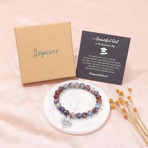 Image of Joycuff Graduation Gifts for Her Him Class of 2026 Graduation Bracelets Inspirational Graduation Compass Bracelet for Women College Graduation Gift for Him Her