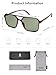 SOJOS Trendy Vintage Aviator Square Sunglasses For Womens Mens Retro 70s UV400 Women Sun Glasses SJ2327 Red Green