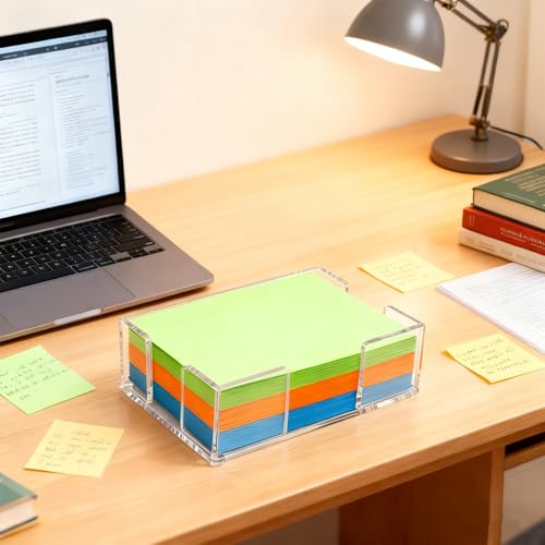 Support note adhésive acrylique transparent bloc-notes 10x15 bureau école - 4