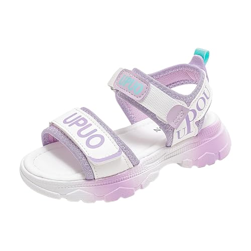 IWIHMIV Sandals for Girls Open Toe Comfortable Thick Soled Beach Non Slip Sandals with Rubber Sole Outdoor Summer Shoes