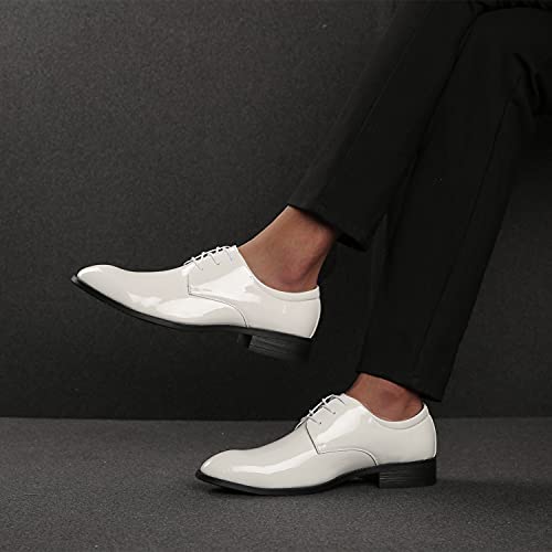 Image of ZZHAP Men's Pointed-Toe Tuxedo Dress Shoes Casual Slip-on Loafer