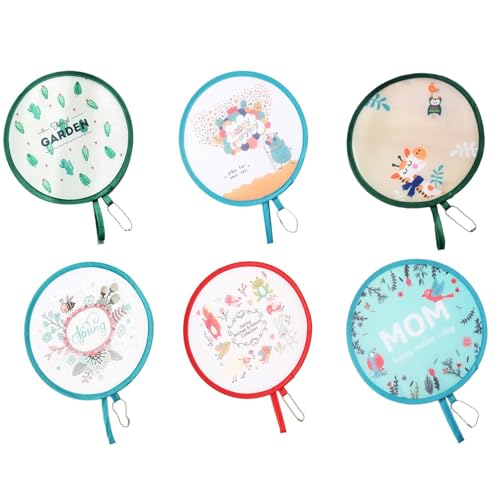 HoAhaMay 6pcs Abanico Plegables Tradicionales y Japoneses, Portátiles, Reutilizables para Bodas y Decoración, Fiestas