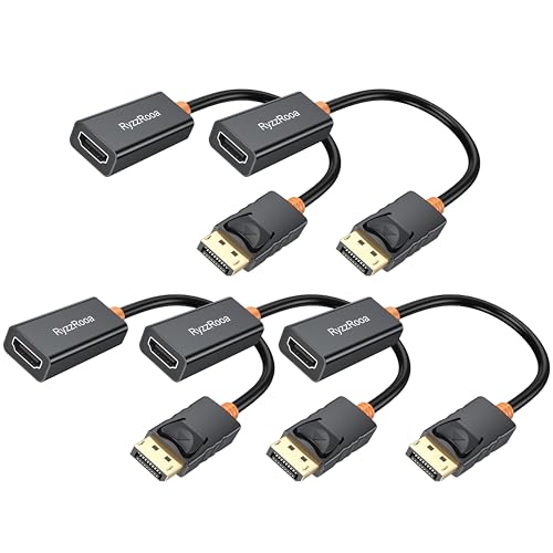Adaptador DisplayPort a HDMI 4K cable adaptador DP macho a HDMI hembra para monitor y PC