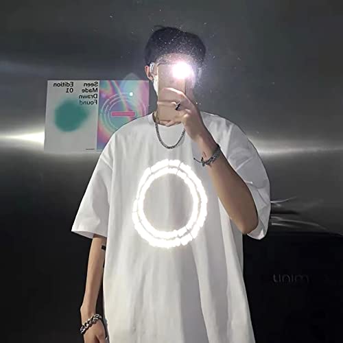 Image of Reflective Heat Transfer Vinyl Reflective HTV Vinyl Rolls Reflective Silver Vinyl 12Inch x 6Feet Iron On Vinyl for Cricut, T-Shirts DIY Design, Silhouette Cameo & Heat Press Machine(Light Grey)