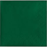Creative Converting Touch of Color 200 Count 2-Ply Paper Beverage Napkins, Hunter Green