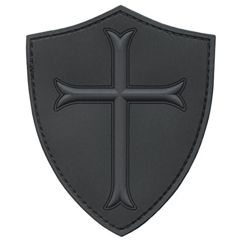 Subdued ACU US DEVGRU Crusaders Templar Knight Cross Morale PVC 3D Touch Fastener Patch Cover