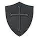 LEGEEON Subdued ACU US Navy Seals DEVGRU Crusaders Templar Knight Cross Morale PVC 3D Touch Fastener Patch
