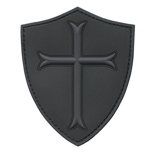 Subdued ACU US Navy Seals DEVGRU Crusaders Templar Knight Cross Morale PVC 3D Touch Fastener Patch