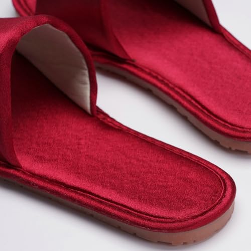 Satin Slippers for Women Indoor Outdoor Elegant Soft Slide Sandals Non-slip Slide Shoes House Shoes 20253