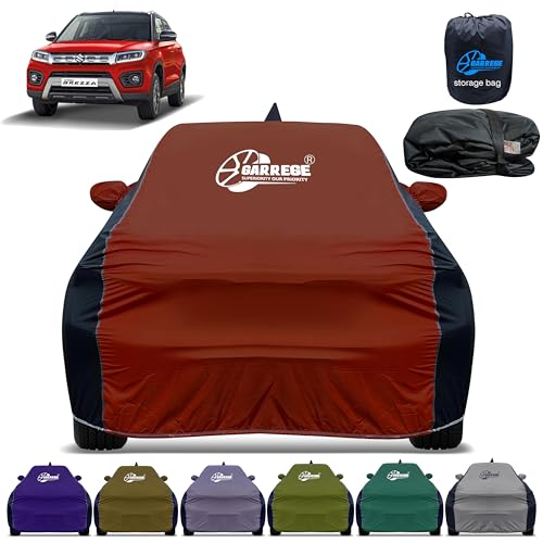 Image of Car Cover for Maruti Old Brezza All-Weather & Scratch Protection with Mirror & Antenna Pockets | Washable Fabric | Custom Fit | Premium Multicolor | We Send Any One Color from Showing Image