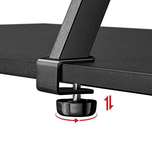 Scrivania Angolare Angolo per Computer Scrivania a Forma di L Postazione da Lavoro per Casa Ufficio Scrivania Gaming in Lengo e Metallo Tavolo Porta PC Spazioso Nera 162 x 130 x 75 cm - Sedia gaming - Immagine 5