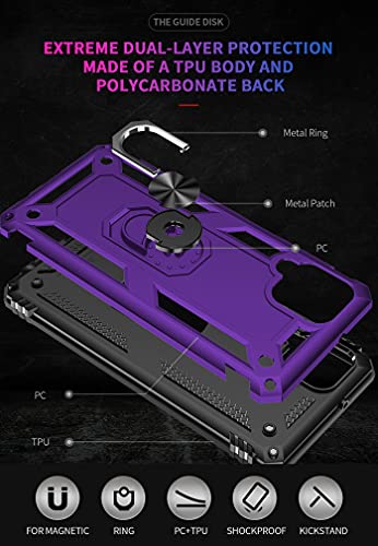 Coque Galaxy A12 qualité militaire violette coque hybride antichoc rigide - 5