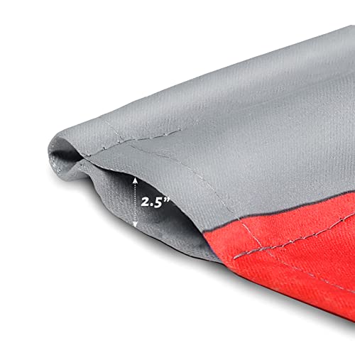 Ailuer Black,White,Red And Grey Geometric Valances For Windows, Window Treatment Valances Half Window Curtain Valance For Kitchen Living Room Bedroom Decor (Geometric, 52"X18") #TOP4