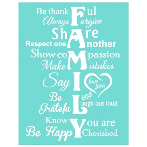 MANGOUSONG Screen Printing Kit,27.8x21.3cm Family Silk Screen Stencils Reusable Silkscreen Print Kit for Printing Handbag Decoration Template ?Seal Tool