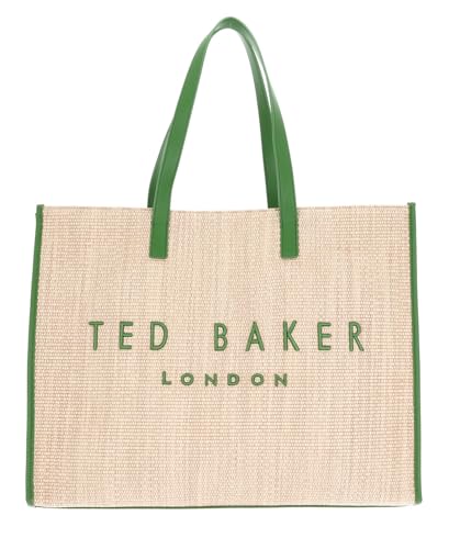 Sac en raphia Ted Baker vert : le grand cabas résistant qui ne se déforme pas