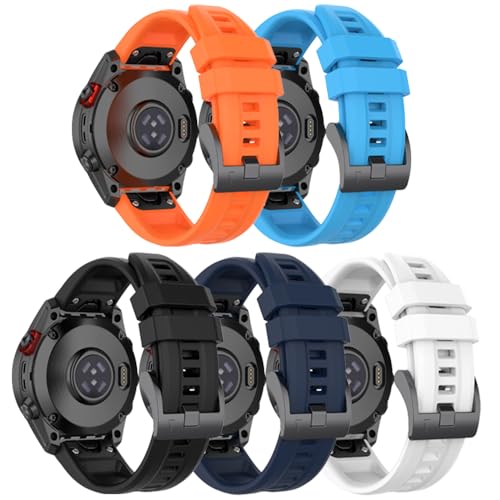 Bracelet silicone pour Garmin Fenix 7 anti-irritation - Rechange 22mm souple