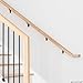 Hand Rail Brackets for Stairs- 6 Pcs Heavy Duty Black Handrail Brackets for Indoor Stairs or Outdoor Stairs Support, 3 Inch Hand Railing Brackets, Banister Brackets for Stairways Stair Railing Indoor