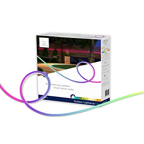 tint von Müller-Licht Smarter LED-Strip Outdoor, white-color (Weißtöne und farbiges Licht) für indirekte Beleuchtung, 36 W, dimmbar, Zigbee, 5 m Länge, Kompatibel mit Alexa
