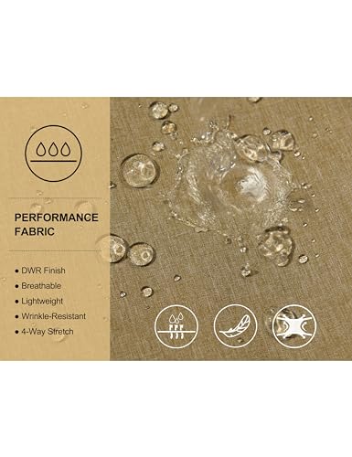 Image of Little Donkey Andy Men's Waterproof Mid-Length Trench Coat, Lightweight Long Rain Coat, Single Breasted Overcoat