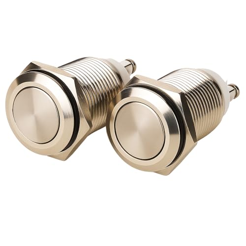Interruttore Pulsante Scatto 22mm 5A - Impermeabile IP67, Acciaio Inox, Testa Piatta, 12V/250V - Foto 11