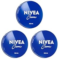NIVEA Creme Moisturiser 150ml | Daily Moisturiser | Multi-Use: Face, Body and Hands | Rich Formula | 24-hour Moisture | Intense Hydration | Suitable for All Skin Types (Pack of 3)