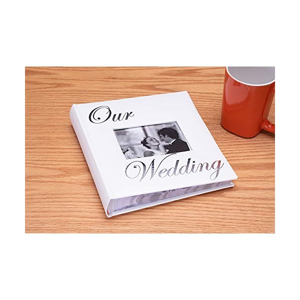 Malden International Designs Our Wedding 2-up Fotoalbum mit Platz für Notizen, 160 x 15 cm, Weiß – Bild 7
