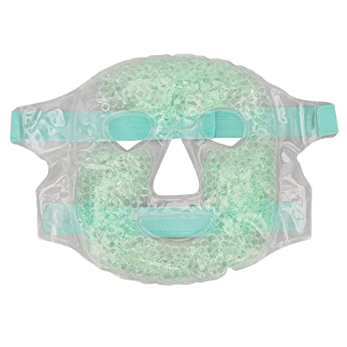 Improve Skin Hot Hot Cold Facial Eye Pack Healthy Reusable Relieve Fatigue Gel Beads Cooling Face for Face Head Neck Shoulders, Cold Facial Ready to Use Strips (Green) - Image 7