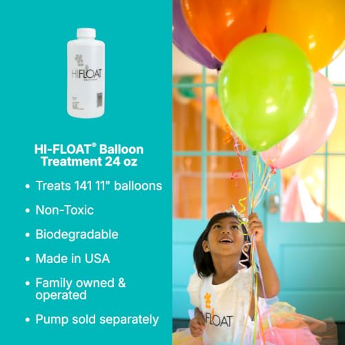 Image of Hi-Float Company Ultra Hi-Float Balloon, 24 oz, Multicolor, with Pump