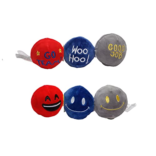 Ariel EDGE Stress Buster Toy Stress Relief Ball for Kids/Adult -Squeeze Squishy Ball with Soft Plush Cover on The Outside-Multiple Character (Emoji kit-3pcs)