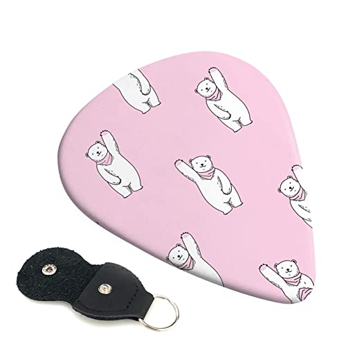 Polar Bear Pink Lot de 6 médiators pour guitare acoustique, guitare électrique, basse, ukulélé – fins, moyens et épais - Les Beatles, Paul McCartney, John Lennon, RIngo Starr, George Harrison Polar Bear Pink Lot de 6 médiators pour guitare acoustique, guitare électrique, basse, ukulélé – fins, moyens et épais