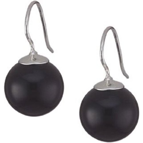 Vinani Ohrhänger Kugel Onyx schwarz Sterling Silber 925 Ohrringe OOY Cover
