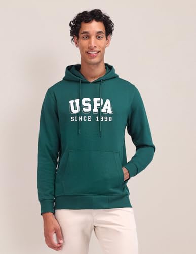 Image of U.S. Polo ASSN. Brand Printed Regular Fit Sweatshirt for Men - Comfortable, Full Sleeves Men Sweatshirts