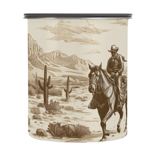 Lata para café hermética de acero inoxidable 900 ml
