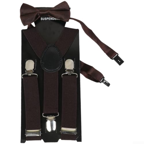 ZWEquipint Tirantes ajustables para niños y niñas, tirantes elásticos de 60 cm con 3 clips para uso formal, disfraz de rendimiento (U)