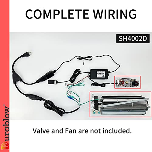 Durablow Sh4002D Dual Wifi (2.4G+5G) Smart Home Thermostat Gas Fireplace Valve + Blower Remote Control, Compatible With Alexa, Google Home Assistant, Smartthings, Siri Via Smart Life App #TOP1