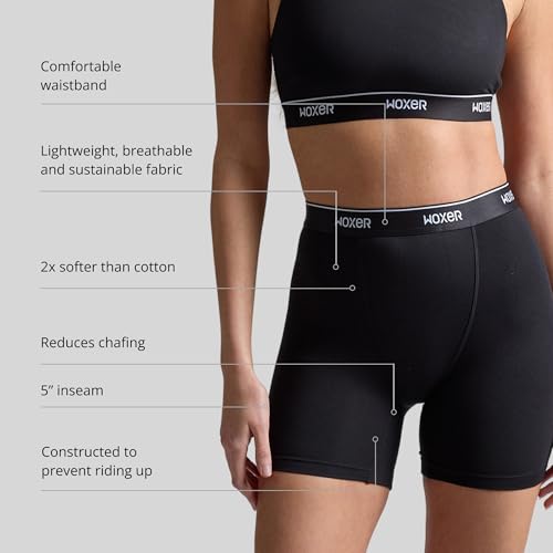 Woxer Womens Baller 5" High Waisted Boy Shorts Underwear – Seamless Boxer Briefs, Boyshort Panties, No Show Women’s Boxers3