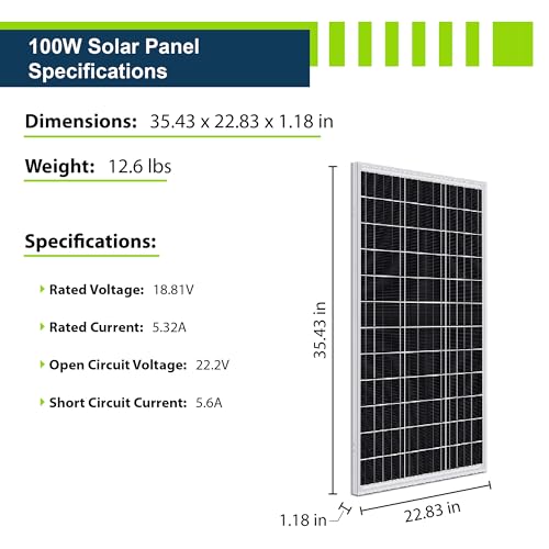ExpertPower 2.5KWH 12V Solar Power Kit | LiFePO4 12V 100Ah, 400W Mono Solar Panels, 30A MPPT Solar Charge Controller, 3KW Pure Sine Wave Inverter Charger | RV, Trailer, Camper, Marine, Off Grid
