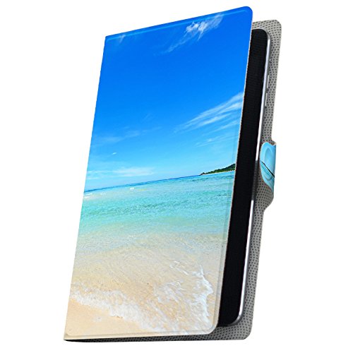 タブレット 手帳型 タブレットケース タブレットカバー カバー レザー ケース 手帳タイプ フリップ ダイアリー 二つ折り 革 風景 海 空 写真 009637 Fire HDX Amazon アマゾン Kindle Fire キンドルファイア FireH