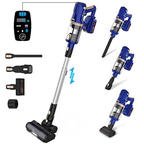UMLo Cordless Vacuum Cleaner, 300W 28Kpa Cordless Stick Vacuum with LED Display, Up to 60min Runtime, 4000mAh Battery Cordless Vacuum,8 in 1 Lightweight Vacuum for Pet Hair Carpet Hard Floor,V111 Plus UMLo Cordless Vacuum Cleaner, 300W 28Kpa Cordless Stick Vacuum with LED Display, Up to 60min Runtime, 4000mAh Battery Cordless Vacuum,8 in 1 Lightweight Vacuum for Pet Hair Carpet Hard Floor,V111 Plus