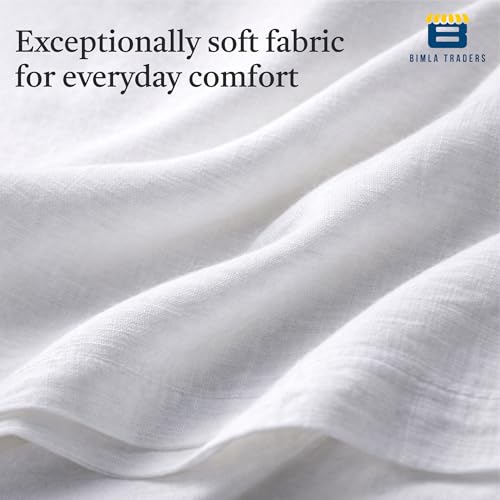 Image of Btag Premium Pure Cotton Handkerchiefs for Men | White with Stylish Border | Soft, Durable & Absorbent Hanky /Rumal | Classic Solid Design for Boys & Men |White (Pack of 12) 53 x 53 CM