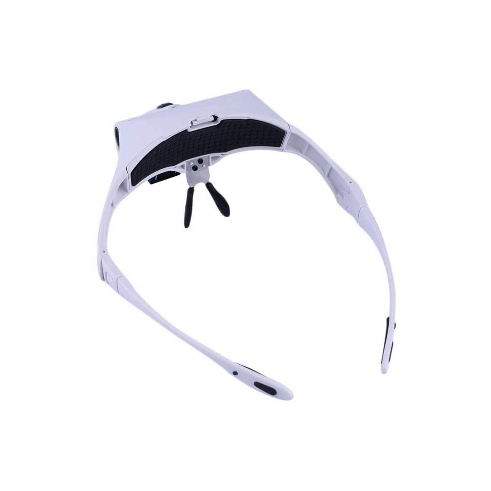 Stirnlupe, Lupenbrille, beleuchtet, zum Befestigen am Kopf, 5 Stück mit 2 LEDs, austauschbare Linsen, Vergrößerungen 1,0 x, 1,5 x, 2,0 x, 2,5 x, 3,5 x.