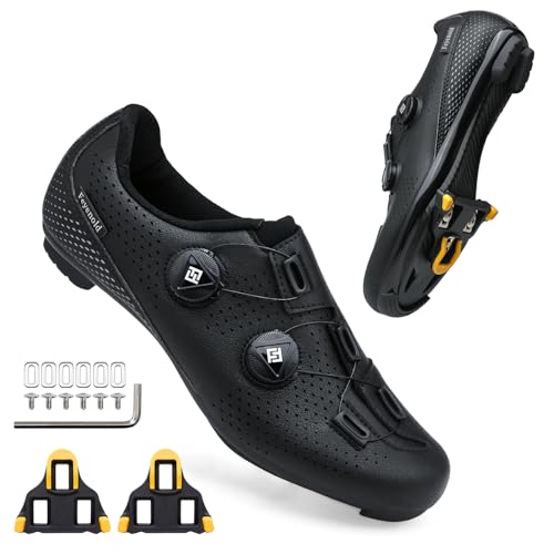 Feyenold Chaussures de vélo pour Hommes &Femmes compatibles SPD-SL Pedal,Compatible l'installation...