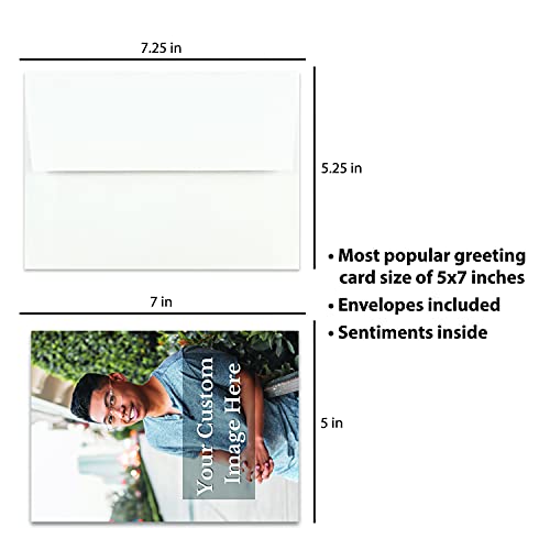 Simply Uncaged Christian Gifts ALLOCCASIONCARDMANUFTRPRT#AMAZON Personalized Greeting Card Custom Your Photo Image Upload Your Text Greeting Card thumb #5
